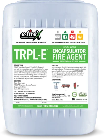 E-FireX – Solution d’extinction innovante pour feux de classe A, B et K